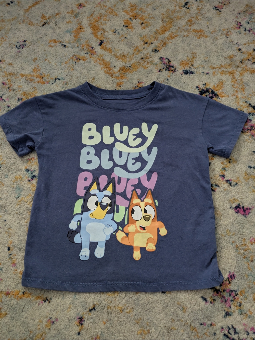 Bluey Graphic Kids T-Shirt - Navy Blue